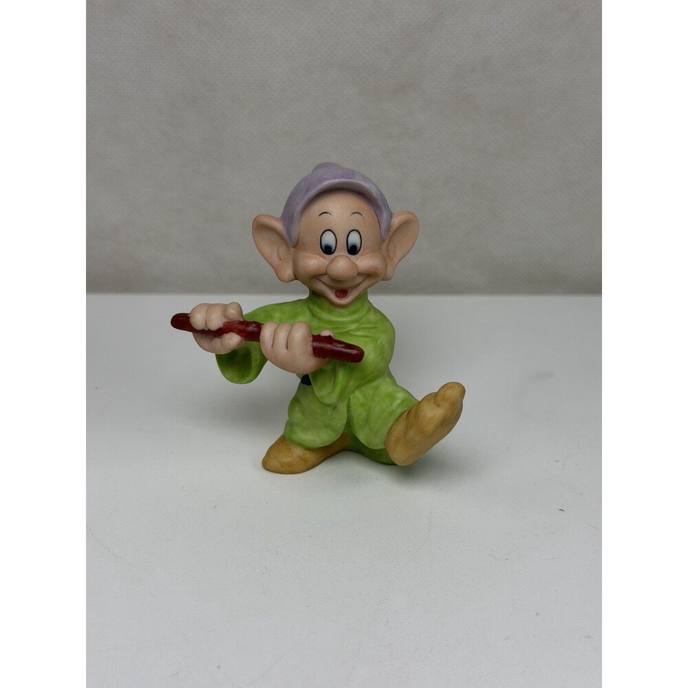 Vintage DOPEY Playing Flute DISNEY 3" Figurine Porcelain Snow White Sri Lanka